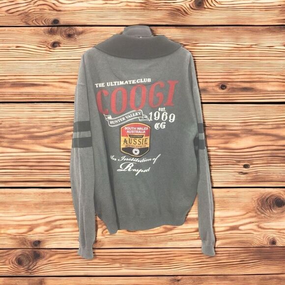 COOGI Cardigan “Ultimate Club” Design from Hunter Valley Collection Gray 2XL - Picture 2 of 4